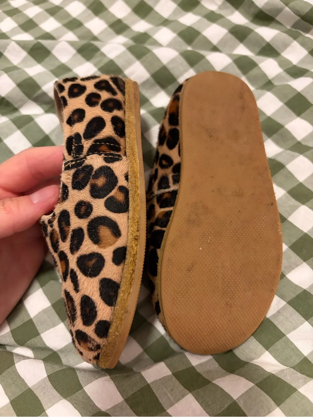 Kids Sabah Leopard Print Slip-On Shoes - fur